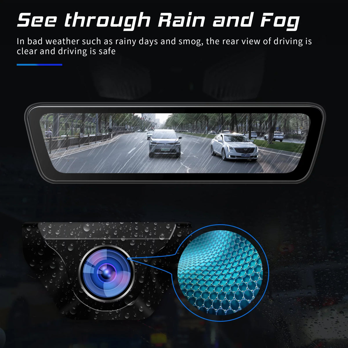 Streaming View Cameras Front inch 9.35 View Back Rear Rear Car Camera Dash HD Dual Smart 1080P Touchscreen Full Camera Mirror Truck