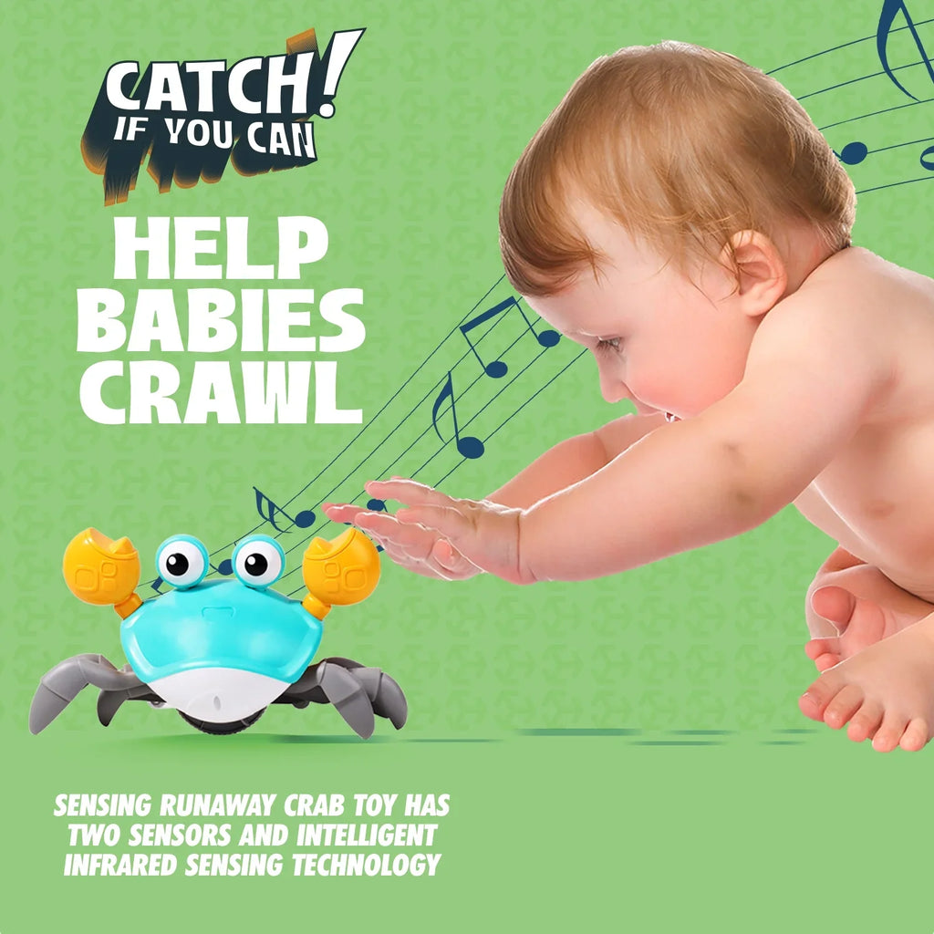 Toys Caelan Crawl, Infant Music Colorful Time & Crawling Learning Gifts Toy Development For Toddlers And For Birthday Tummy Gift Baby Interactive Walking Crab: Kids