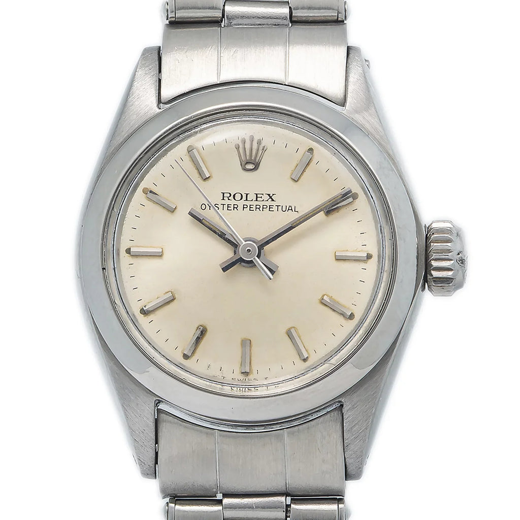 Perpetual Silver Dial Ladies 24mm Automatic 6618 trendy Oyster Stainless Watch