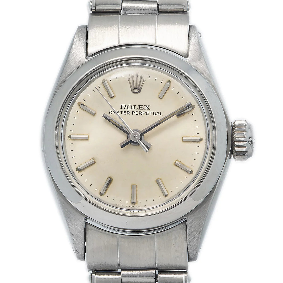 Perpetual Silver Dial Ladies 24mm Automatic 6618 trendy Oyster Stainless Watch