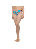 Stretch BLANCA Swimsuit Bottom Coverage Floral LA Blue Shirred Women's 2 Hipster Moderate