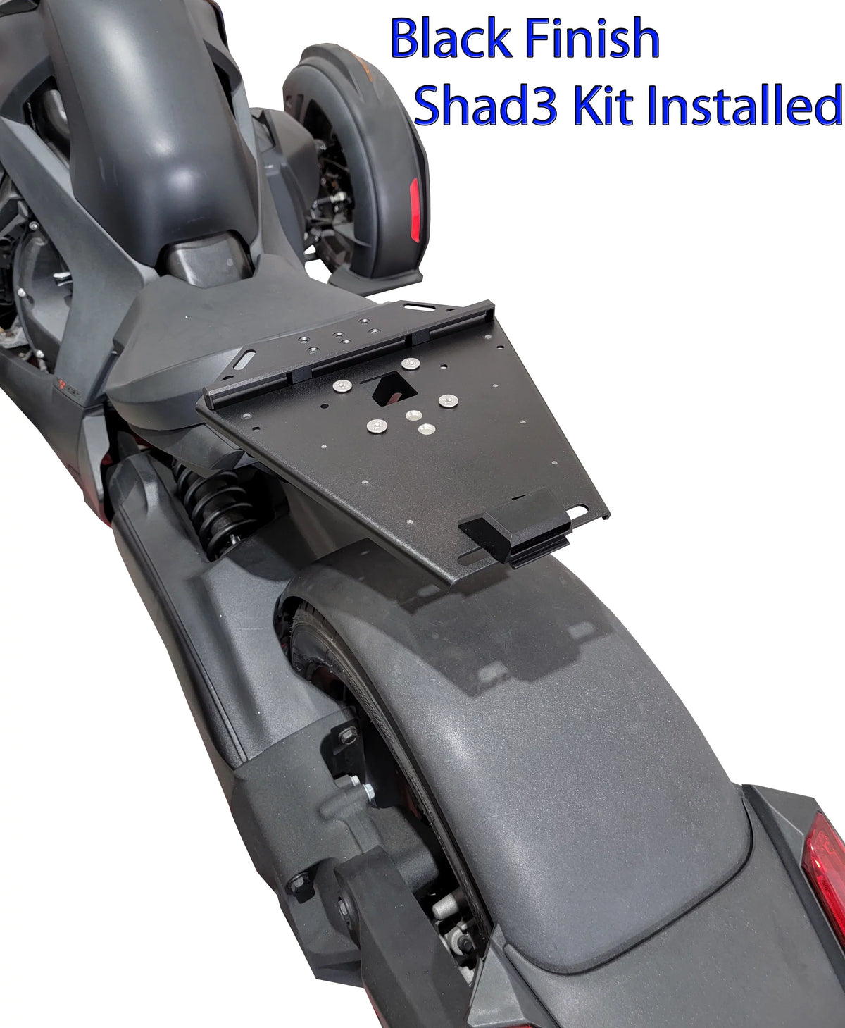 Kit Black Rack Large Am MAX NO Cases Ryker MOUNT Shad installed Luggage Can NEEDED.