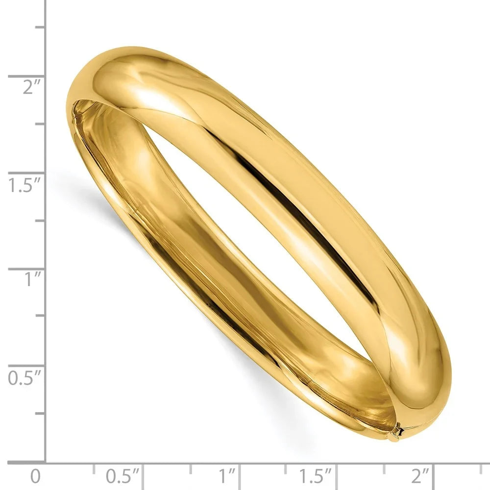 Hinged Bangle Oversize Bracelet QHP7/16O 14k High Polished 7/16