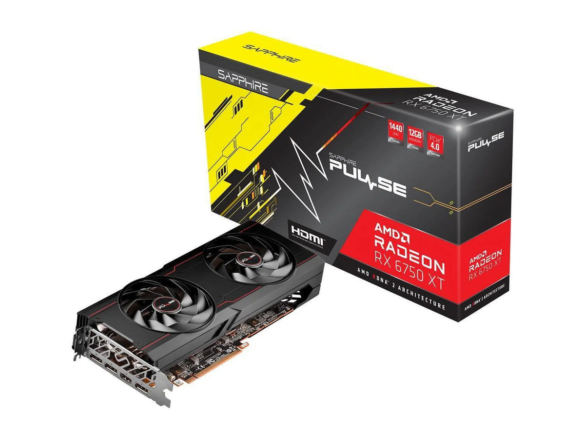 6750 XT Video Express SAPPHIRE PULSE RX PCI Radeon Card GDDR6 11318-03-20G 4.0 ATX 12GB