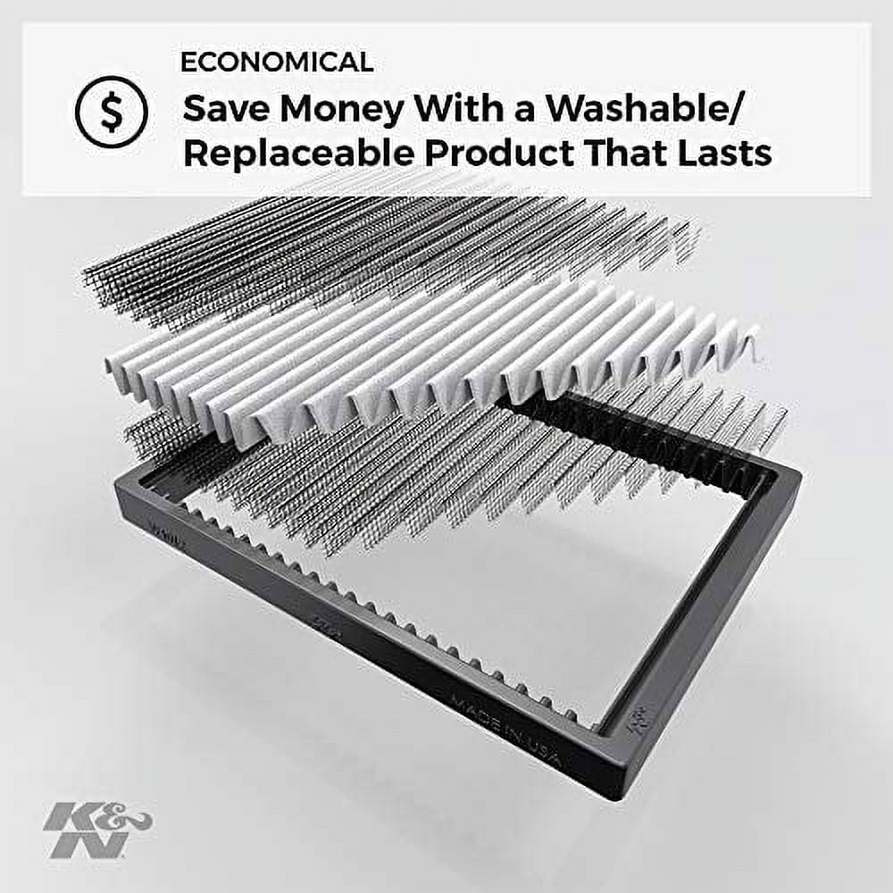 and Models, classic Vehicle Dodge/Jeep/Chrysler For VF2013 Air Filter: Designed Washable Cabin Reusable: Select 2007-2019 K&N