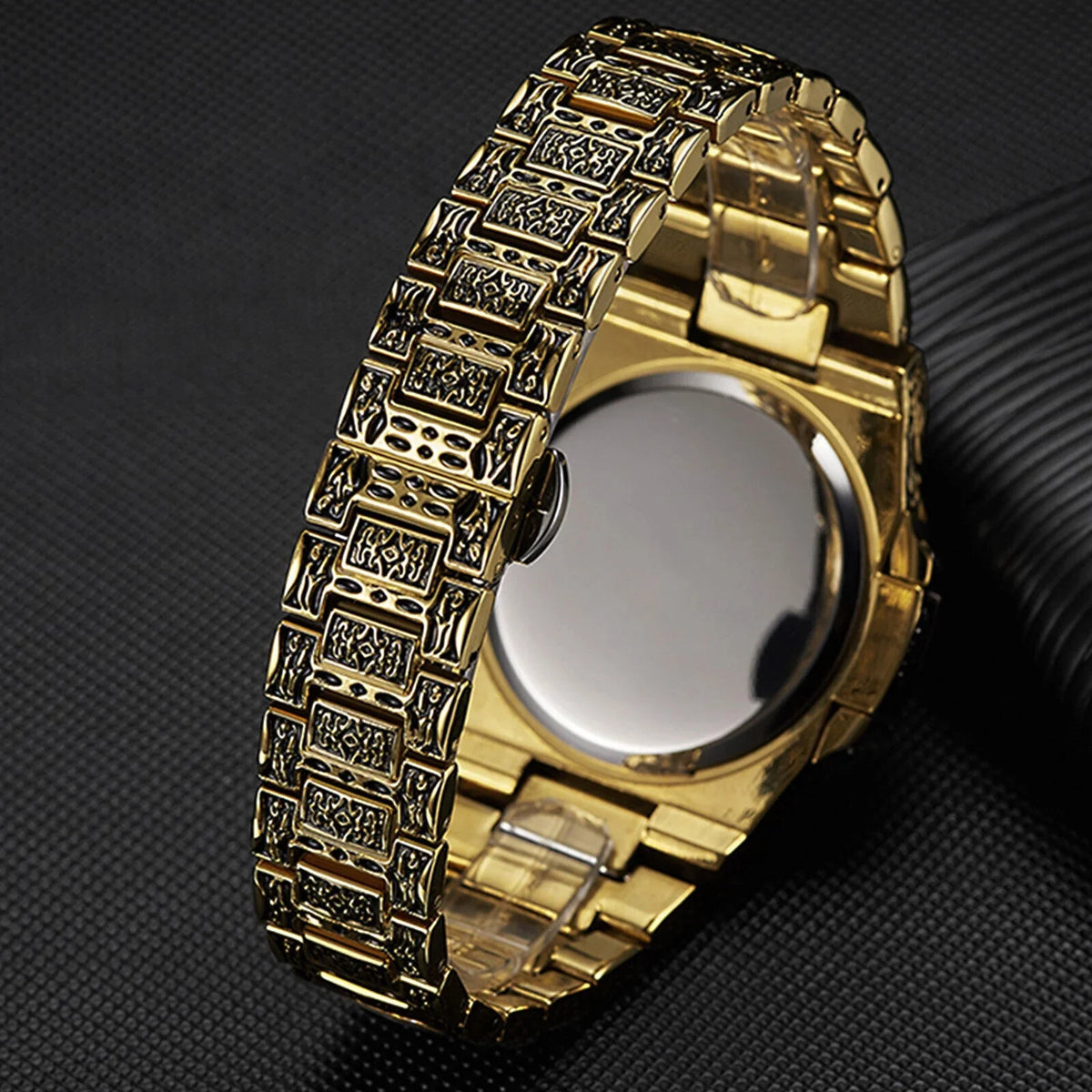 Retro Quartz Gold Hombre Waterproof Watch Relojes De Steel new Stainless Men's Wrist