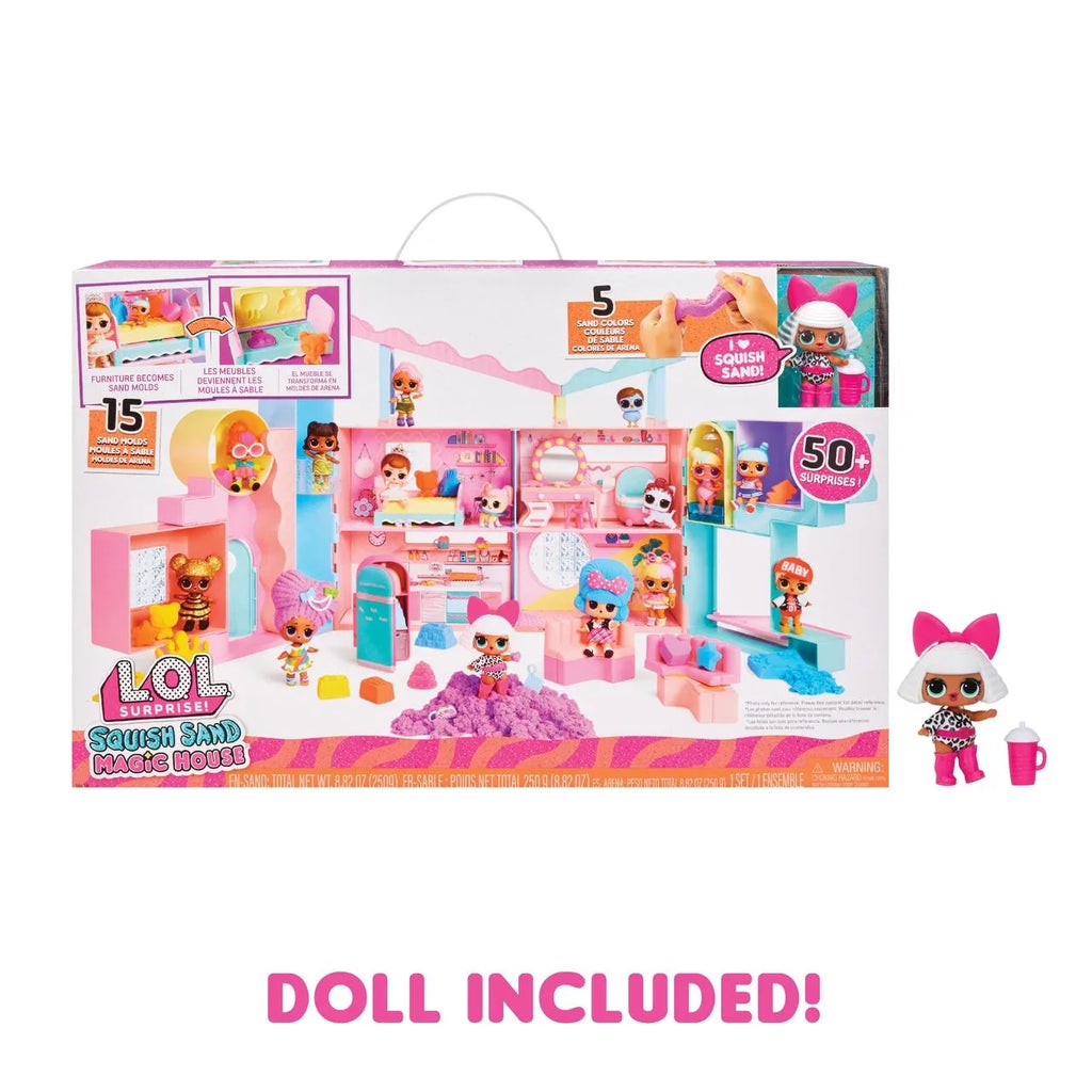 LOL Tot, Surprise Magic Squish Playset House with 4+ high quality Sand Ages