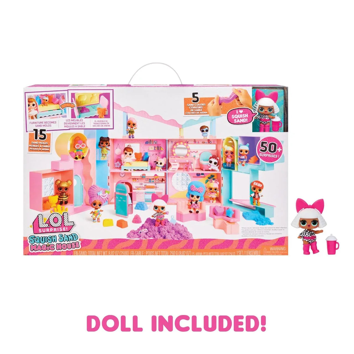 LOL Tot, Surprise Magic Squish Playset House with 4+ high quality Sand Ages