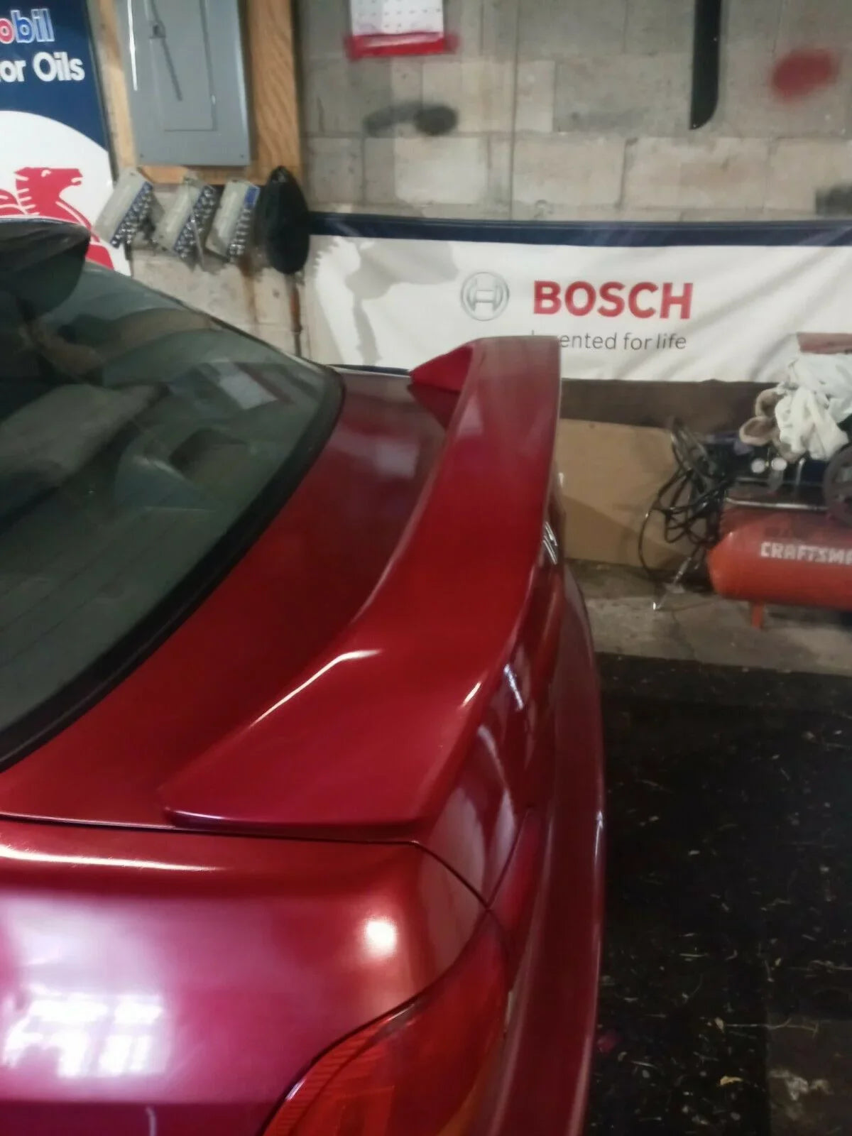 trendy 1996 Style 1998 Trunk Lamp 2000 Honda 1997 Winglet with for LED Kojem Light 1999 Brake 2DR Matte Black Civic Rear Wing Spoiler Lid T-R