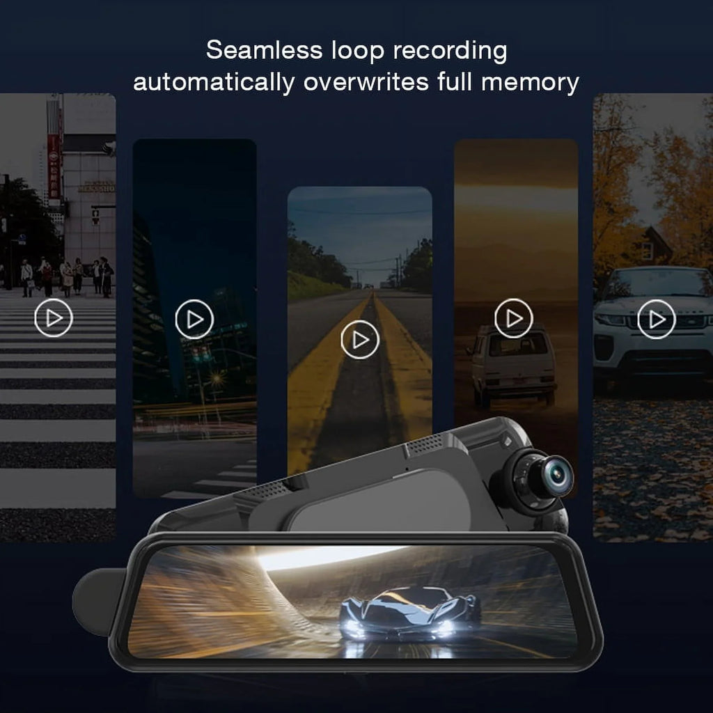 10" Parking Touchscreen, Dual-Channel Arc4K Seamless Mode, Design and GRDIAN Mount Magnetic Mirror Camera, Rear, Rear-View Front
