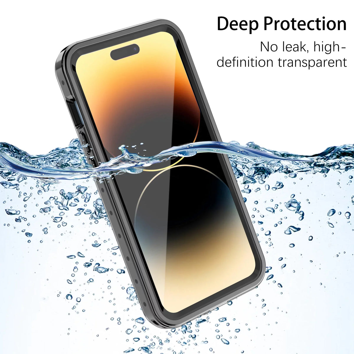 Protector Strong 14 Max 2022 SaniMore Drop Protective 6.7" Case Cover 14 iPhone Clear Waterproof Body 2022, for Pro for Resistant Dustproof Screen with Max Built-in 6.7 Full iPhone Por