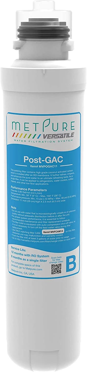 Composite, 50gpd GAC) + Bundle Extruded Sediment, Twist Set + Quick Filter Cartridge Blue Orange 1 (B) Metpure x Versatile Green (R) Replacement (1 x + x x (O) 1 Membrane, 1 MV-ROGBSET Carbon Red (G)
