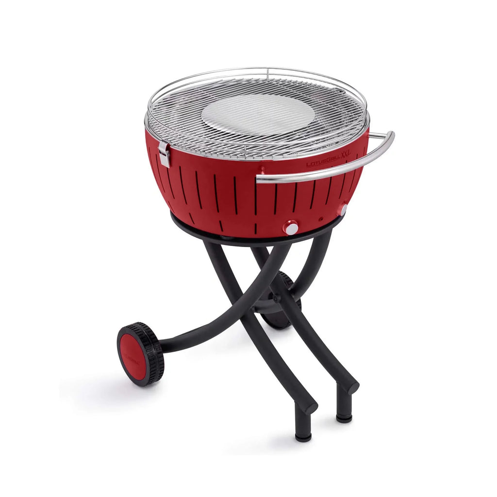Glass Dining Cover with Lid high quality Stand Outdoor Red for - Smokeless LotusGrill Barbecue and