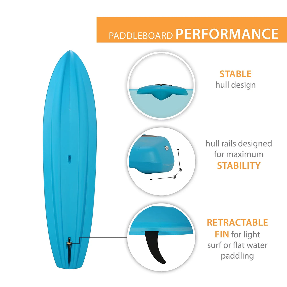 (90579) Paddleboard, Glacier Lifetime ft 11 Stand-up Blue Amped