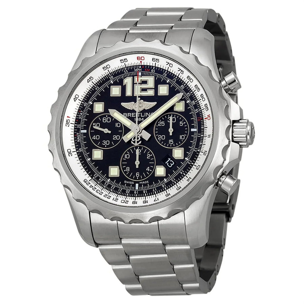 Watch A2336035-BA68SS Black Chronospace Automatic Mens Breitling Dial