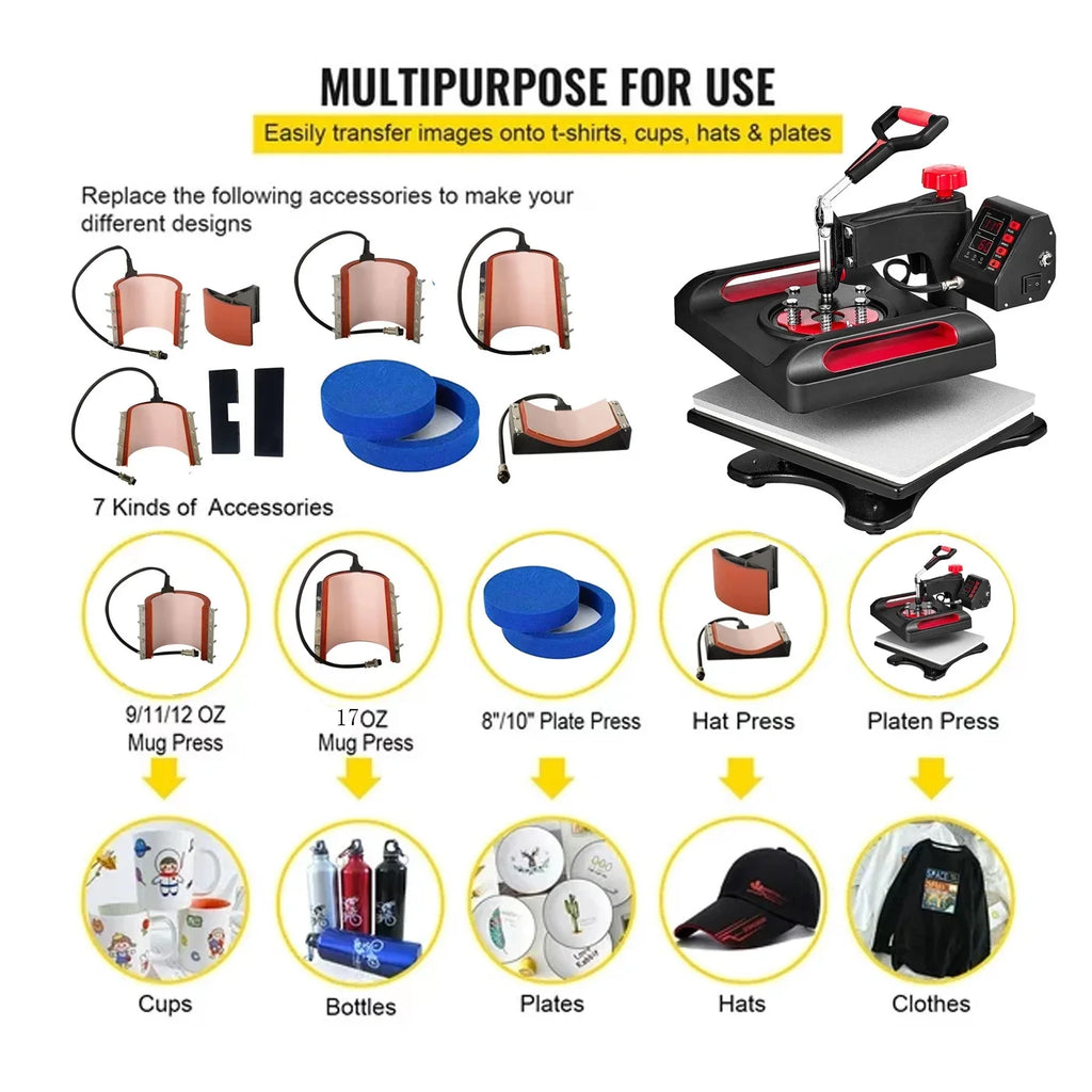 Bag, Inches Banner Control 360 Transfer x Away Printer, Sublimation Transfer Heat 1, Printer for Red T-Shirts, Press Precise Machine Canvas LCD Digital 8 classic Printing, Pillow, in 12 Vinyl Swing 15