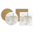 Holder Mug Trevi Absorbent Stone di Base Fontana Cup Set Landmark special edition Rome Coaster Cork Fontana
