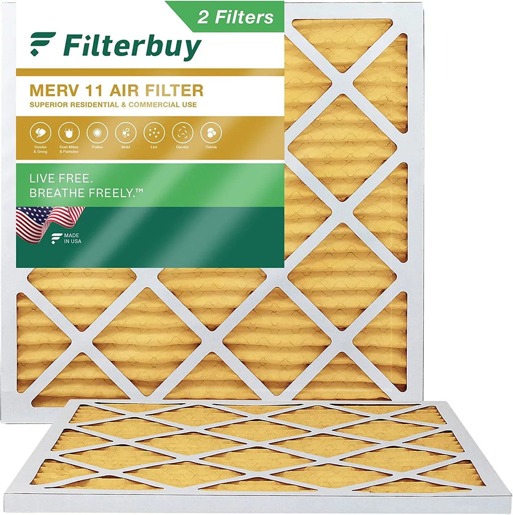 Filterbuy HVAC trendy AC Filters Air 11 (2-Pack) MERV 23.5x23.5x1 Pleated Furnace
