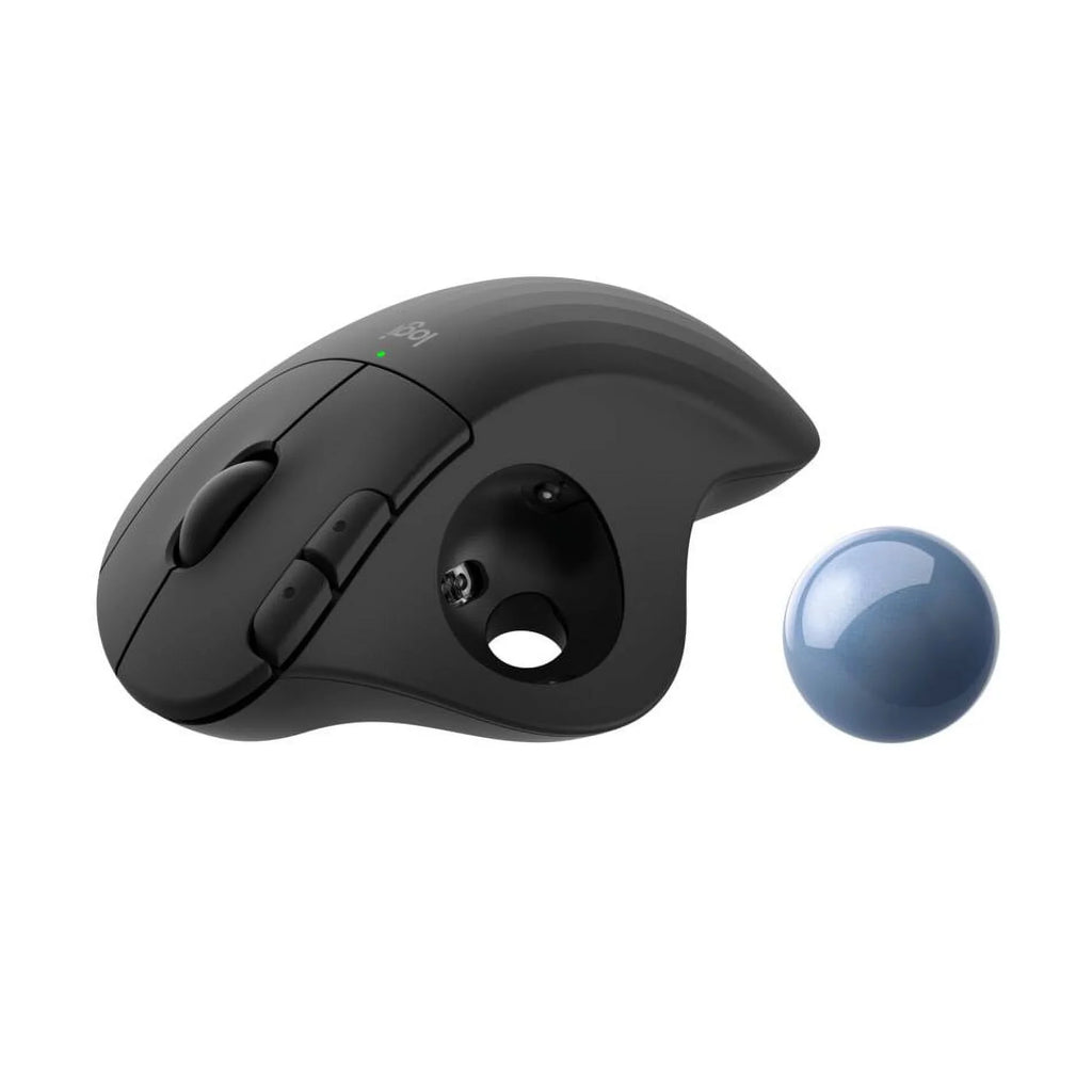 Ergonomic Trackball Black Thumb Tracking, Logitech Wireless Mouse, Control, Easy Smooth