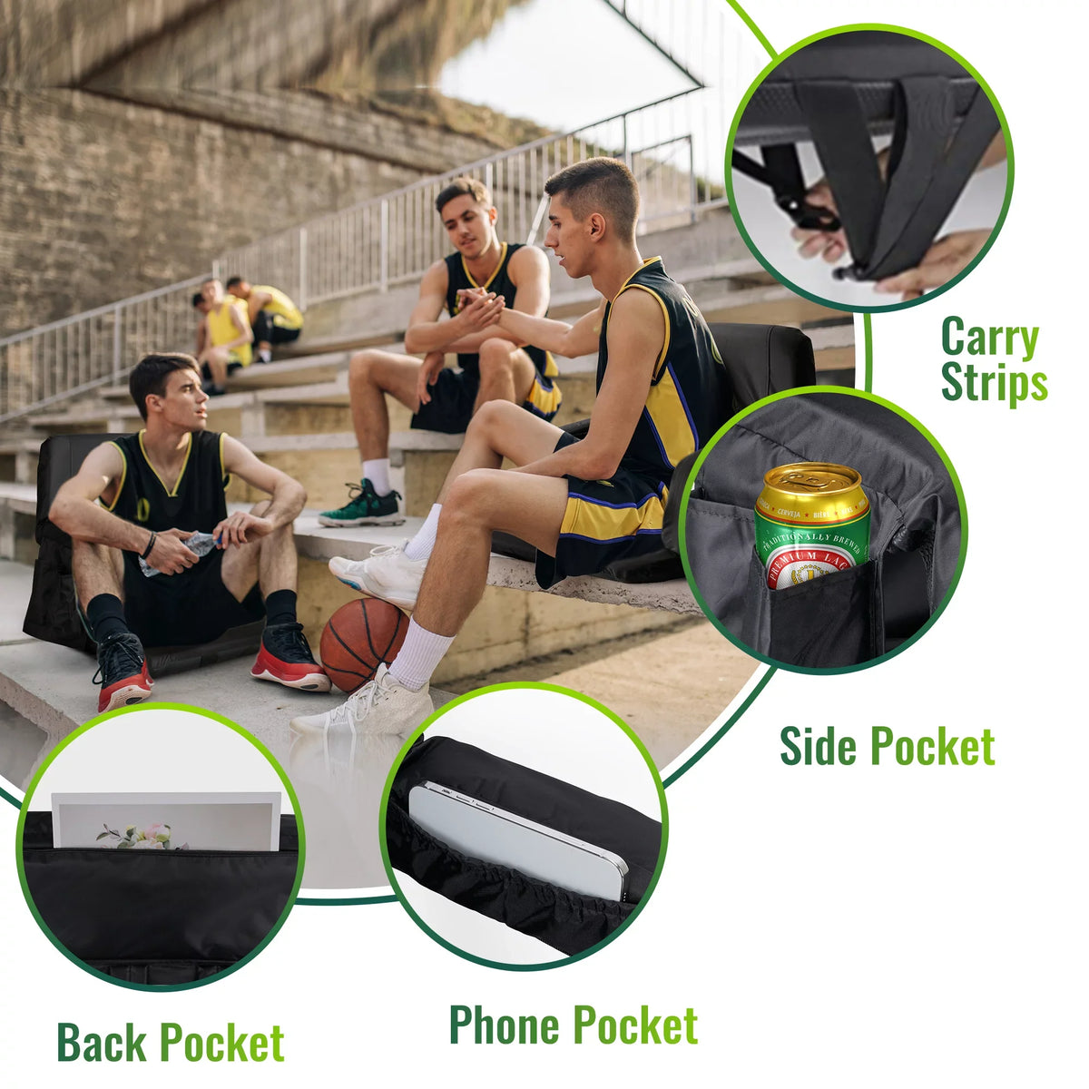Wide Pack Lawns, 2 for Waterproof Tournament Soccer for National Folding Bleachers, new Bleacher Thicken Seat, Worcest Women's Stadium Backyards Chair