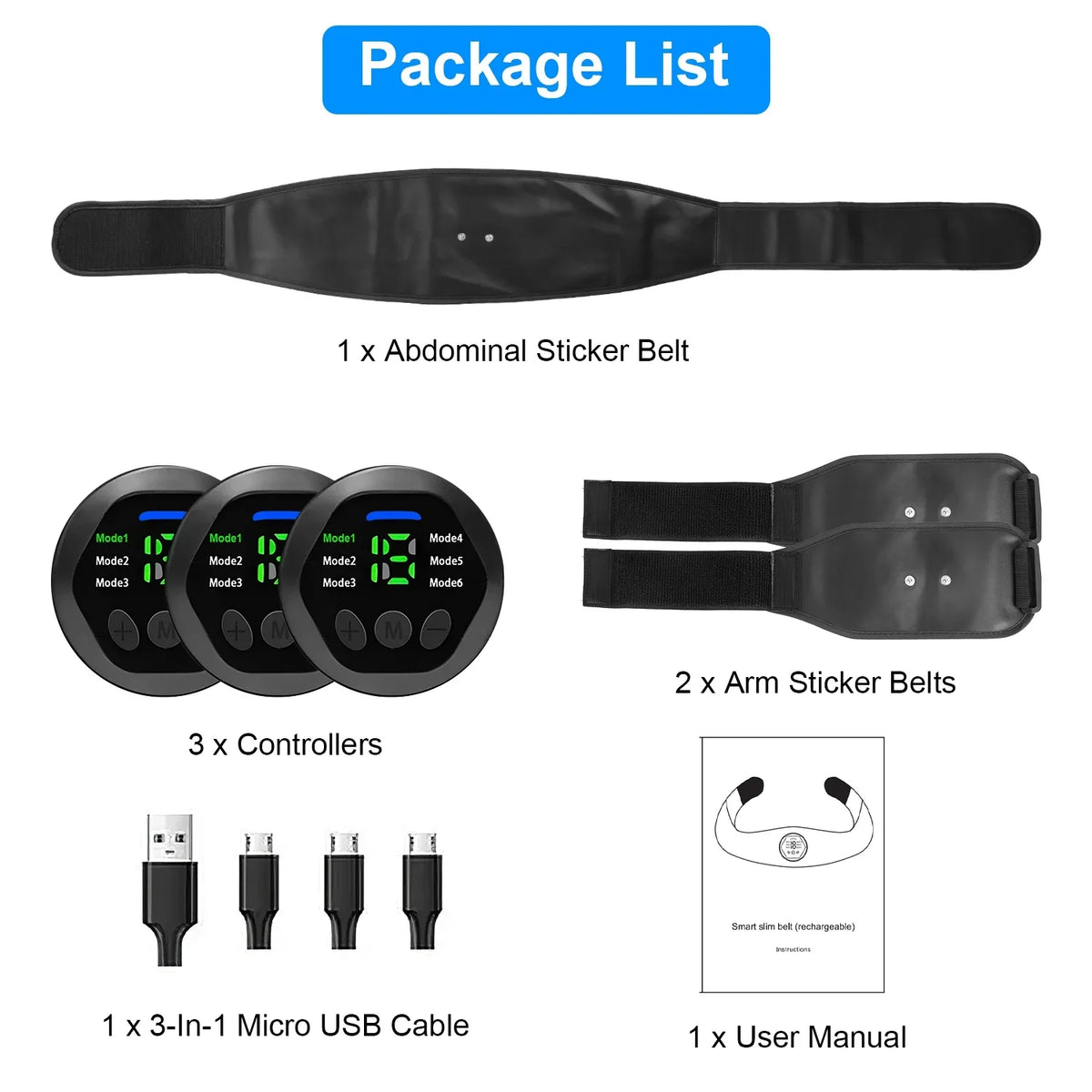 ABS Office Equipment Training Stimulator Intensity 18 trendy Levels with iMounTEK Fitness Muscle Home 6 Abdominal Modes