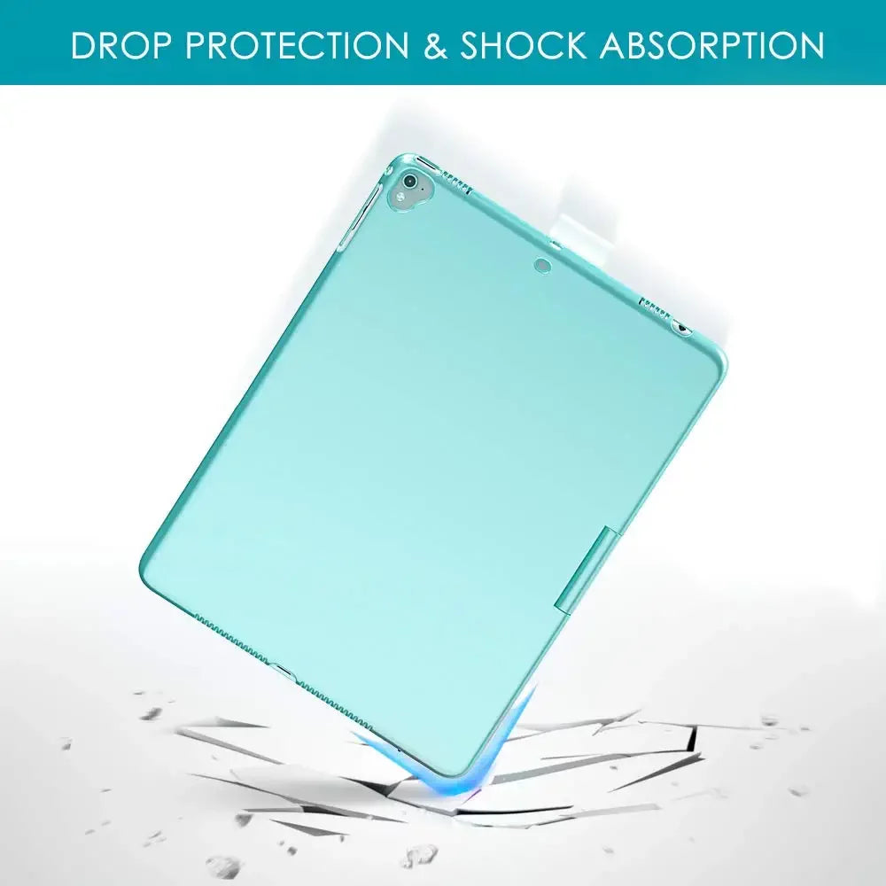 with 10.5, Generation 9th (2020), Pencil (2021), iPad 8th Keyboard Generation Air with 10.2-inch Cover Typecase Pro Protective for Gen, Slim Holder (Seafoam) Backlit 7th iPad 3, Case Wireless Trackpad