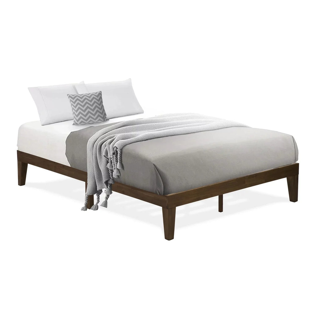 Platform high quality Walnut West Full Bed Weathered Furniture East Denton Wood in Engineered