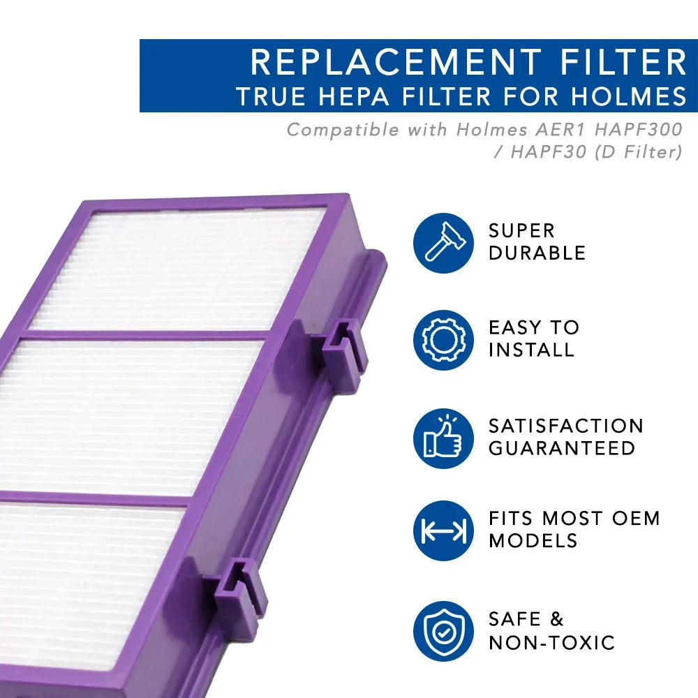 Sheet) HEPA Holmes Pre-Carbon Pack D + HAPF300/HAP30 Filter AER1 for 8 (4