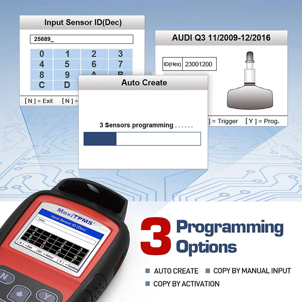 Autel Key Tool TPMS TS408, Program, Reset, Relearn TPMS Fob Activation, Testing Sensor