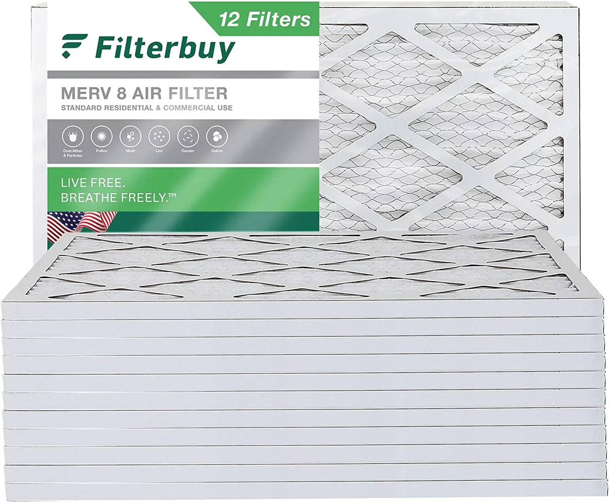 8 HVAC AC Air MERV 15x28x1 Filters (12-Pack) Pleated Furnace Filterbuy