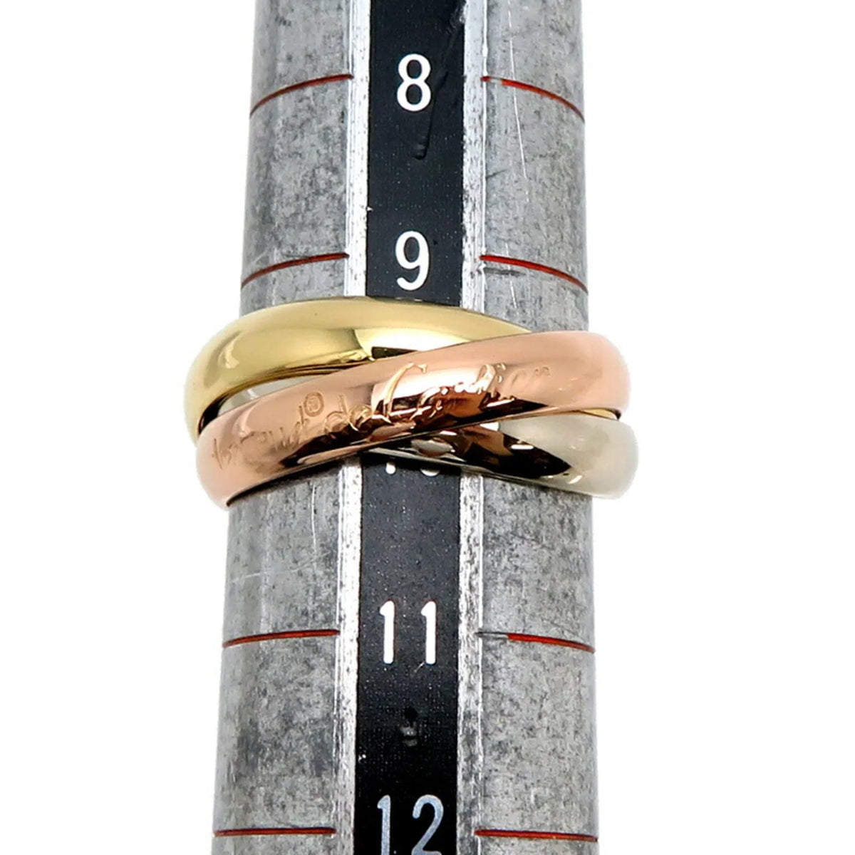 750 Ring, Ladies new Trinity Cartier Yellow Size Gold, #50 10 (Good) Pre-Owned