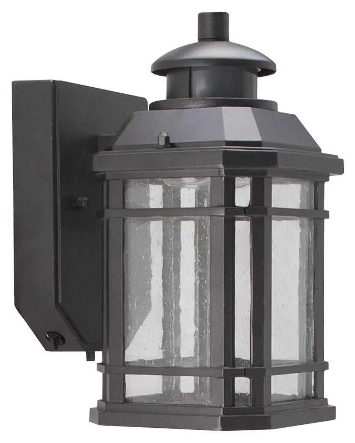 LED-0214-WD-SE Activated V, W, Boston Motion Lumens, LED Lamp, 350 120 Wall 10.5 Outdoor Harbor Black Lantern, Fixture