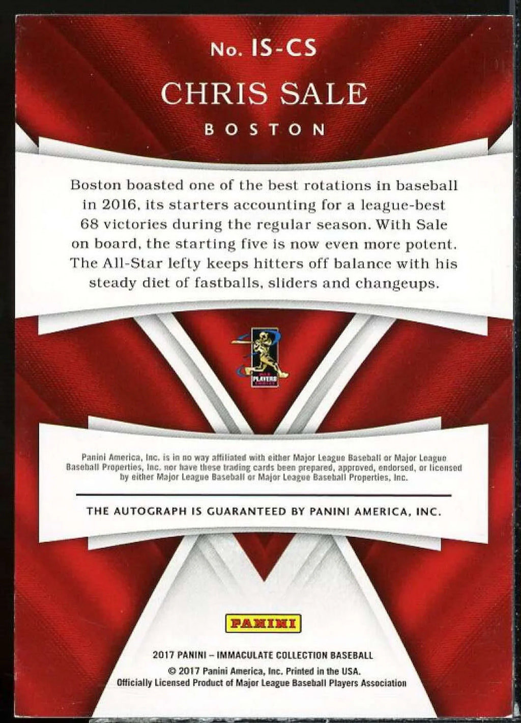 Chris Immaculate Immaculate Collection Signatures Sale Card 2017 #12