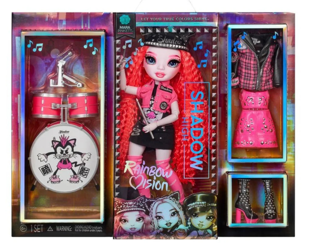 Great for High Pink) Outfits Shadow-Mara Vision Fashion Pinkett Old Shadow & Neon Kids Gift 6-12 Rock classic Doll. (Neon Playset, Years Mix Designer 2 Collectors Rainbow Accessories Band & Match