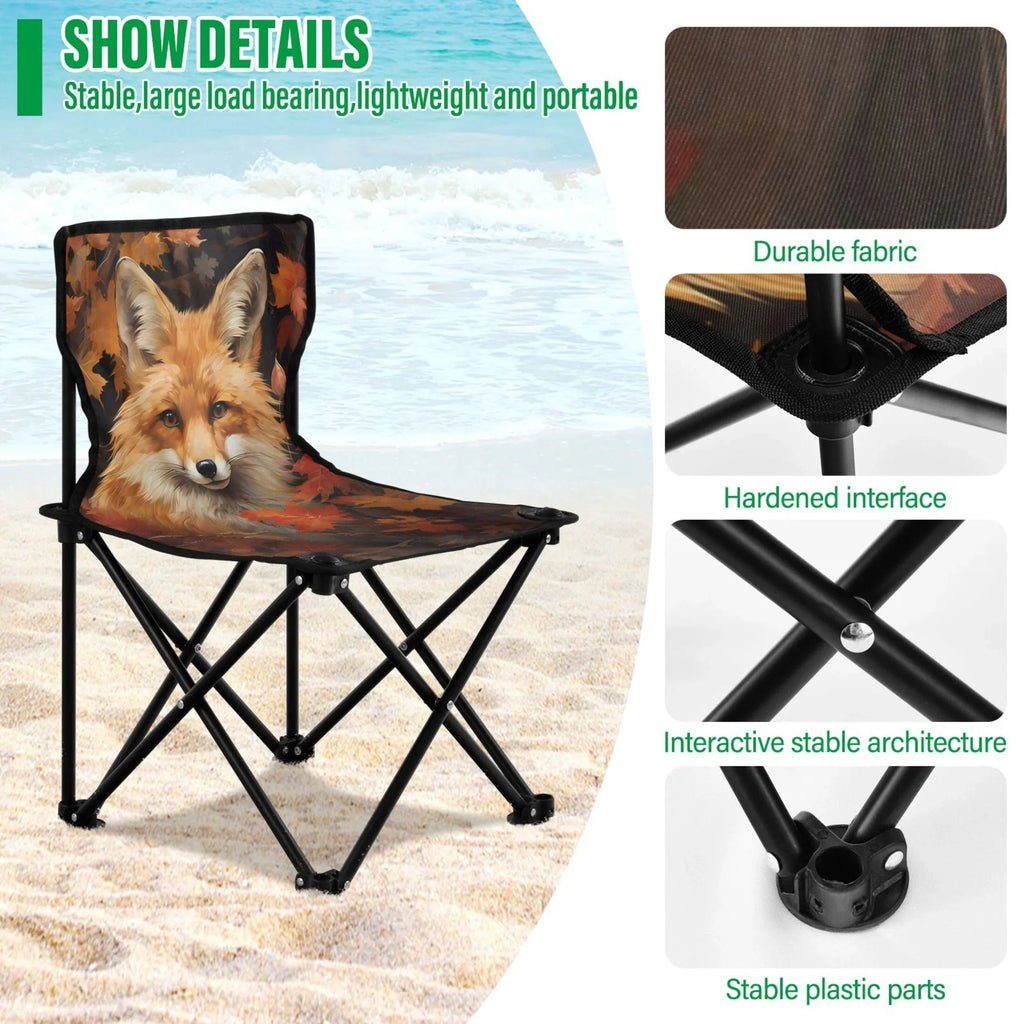 in Folding trendy Portable Autumn Beach 220LBS Leaves Carry Chair Lawn with Chair Support to Fishing Outdoor Chair Chair Fox Camping Bag