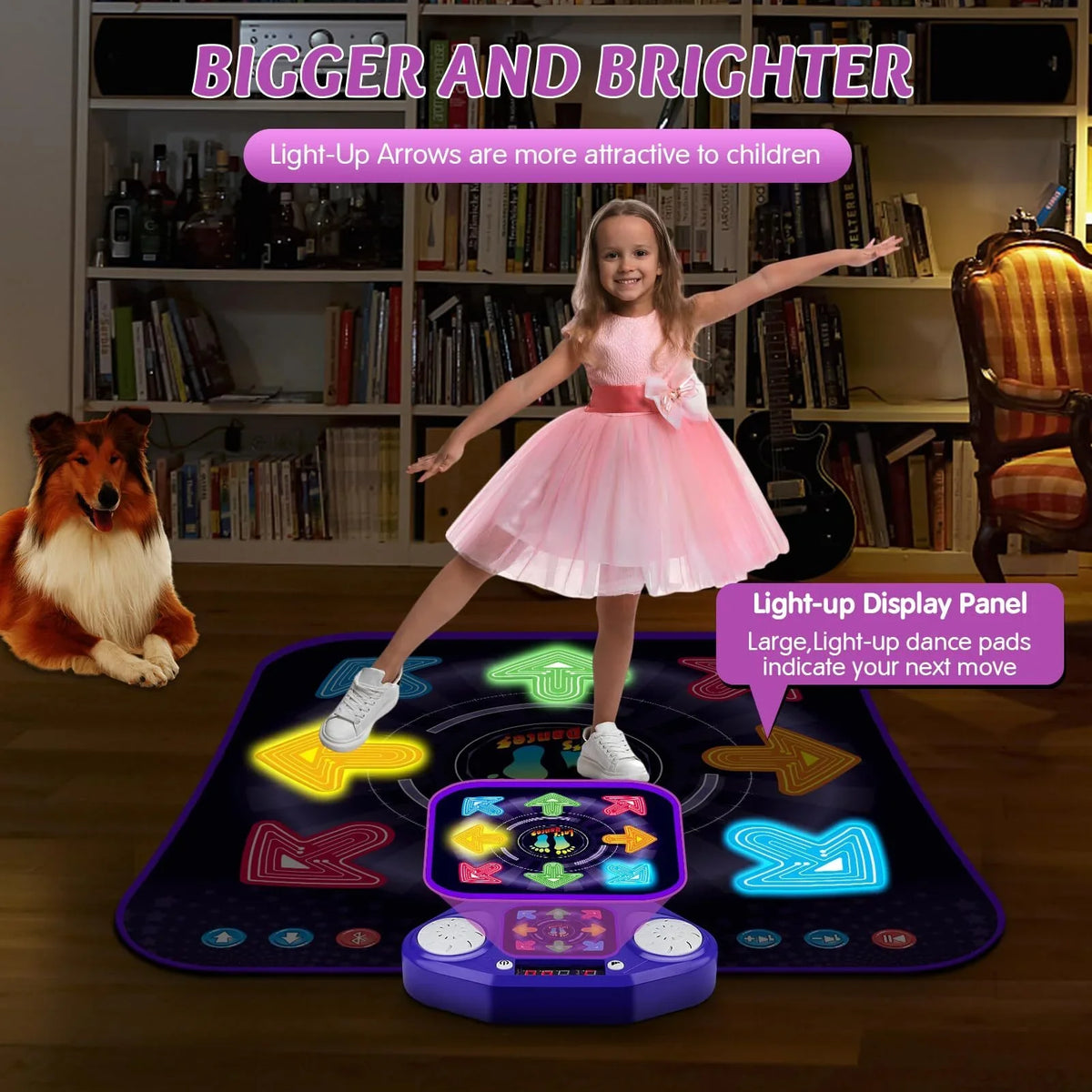 8-Buttons for 3 Light Girls 5 Xmas 10+ Old 5 & with Year Dance Toys special edition PAFOLO 8 Gifts Up Kids, 6 Game Boy Dance Old Easter Dance Wireless 4 7 Year Modes, Mat Bluetooth, 9 Pad with Music for Toy 3-12