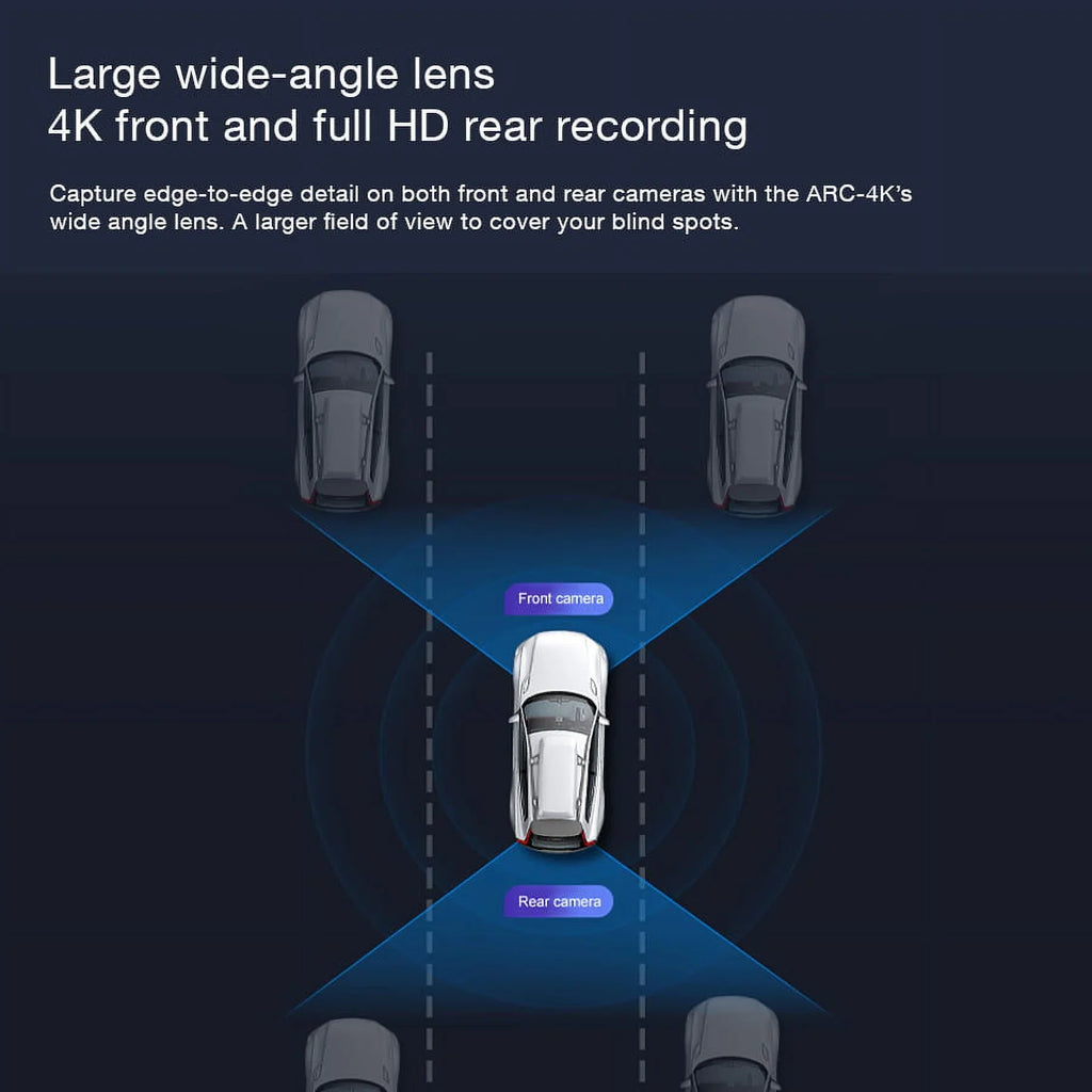 10" Parking Touchscreen, Dual-Channel Arc4K Seamless Mode, Design and GRDIAN Mount Magnetic Mirror Camera, Rear, Rear-View Front