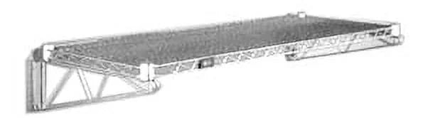 Wide High Deep x classic Chrome Shelving 7" 21" Kit x Mount Fixed 36" Wall
