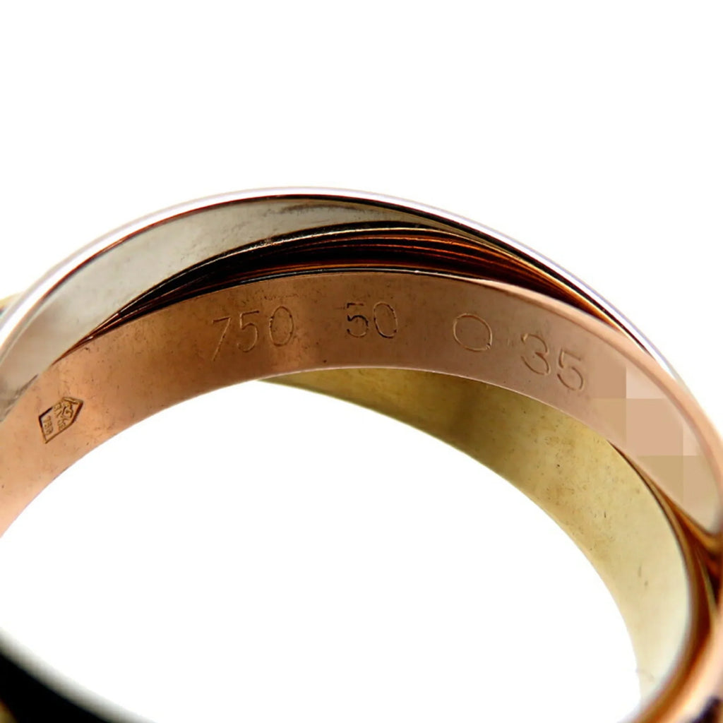 750 Ring, Ladies new Trinity Cartier Yellow Size Gold, #50 10 (Good) Pre-Owned