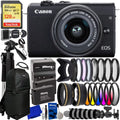 15-45mm - Accessory 20PC EOS Lens Bundle with Camera Digital (Black) new Canon M200