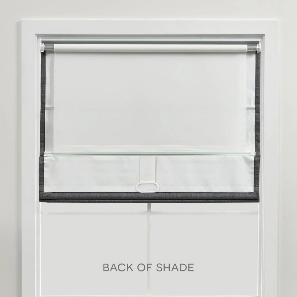Total Home 34"x64", classic Blackout Roman Exclusive Shade, Esme Silver
