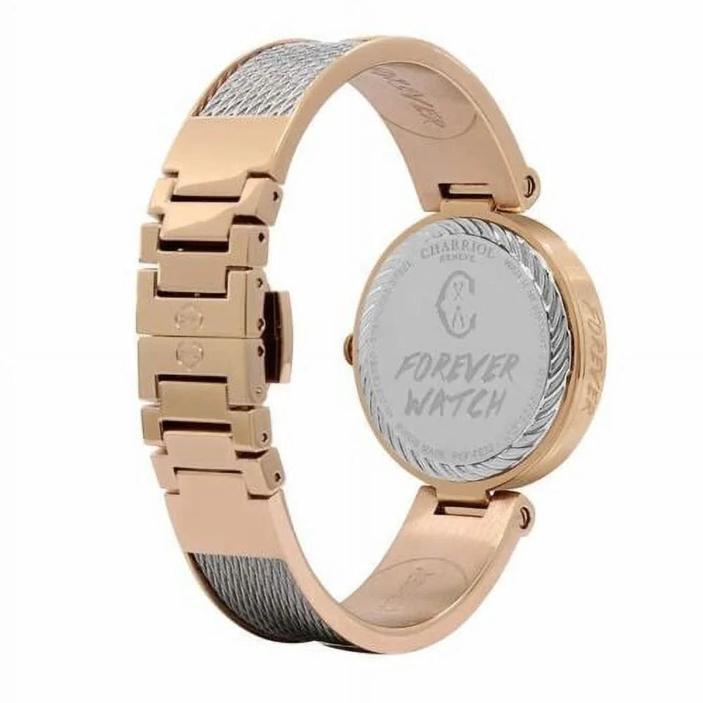 Ladies Black Gold classic Forever Dial Rose Watch Tiger CHARRIOL &