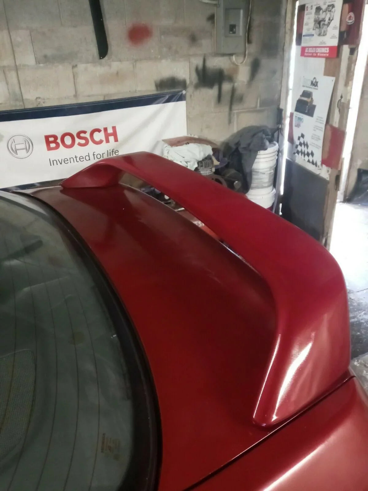 trendy 1996 Style 1998 Trunk Lamp 2000 Honda 1997 Winglet with for LED Kojem Light 1999 Brake 2DR Matte Black Civic Rear Wing Spoiler Lid T-R