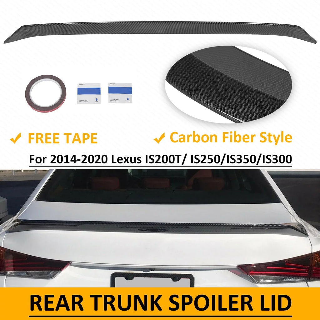 Kojem Trunk Rear Wing IS300 Carbon IS350 Fiber Lexus Spoiler | Compatible Plastic Durable Style with trendy Lid 14-20 IS200T IS250