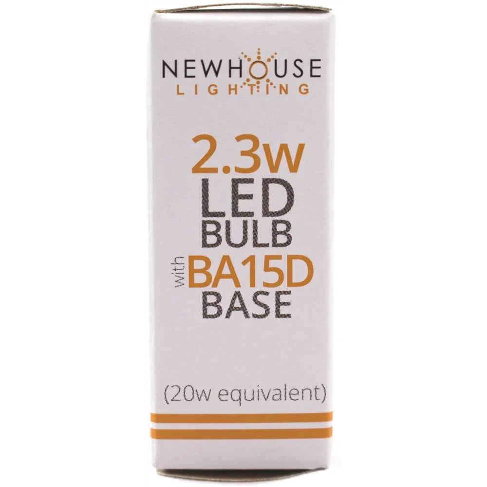 of Equivalent Light 20-Watt - with T5 White Lighting LED BA15D Newhouse 120-Volt BA-2320-4 Warm 4 Bulb pack Base,