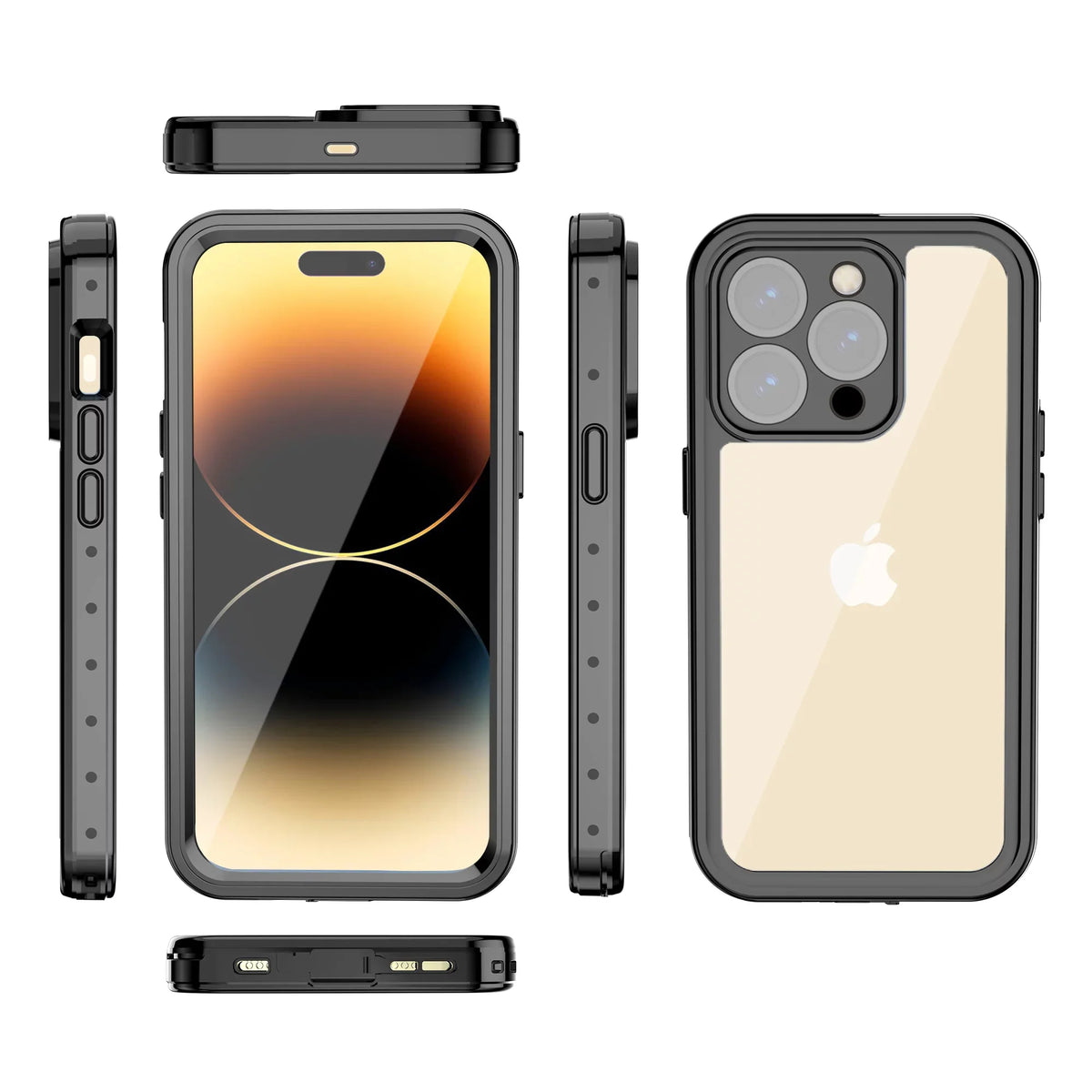 Protector Strong 14 Max 2022 SaniMore Drop Protective 6.7" Case Cover 14 iPhone Clear Waterproof Body 2022, for Pro for Resistant Dustproof Screen with Max Built-in 6.7 Full iPhone Por