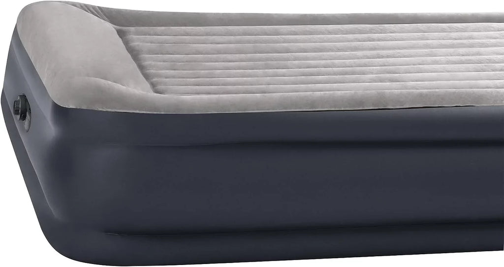 Pump, Air Raised Pillow Mattress King-Sized Air Firm Deluxe Inflatable with Portable Up trendy Internal Built-in Bed Blow