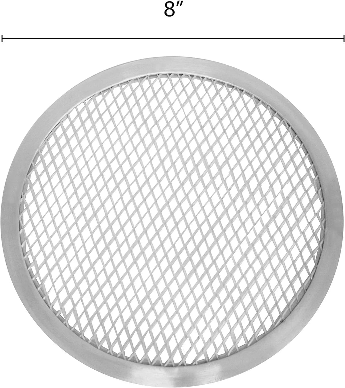 Round Pizza 2 & Rim- TrueCraftware- Pizzeria Restaurants Screen Pizza trendy Aluminum 8” Home of Screen Tray Pizza Round Baking for Pan Set Bakeware Tray Seamless Kitchen Baking
