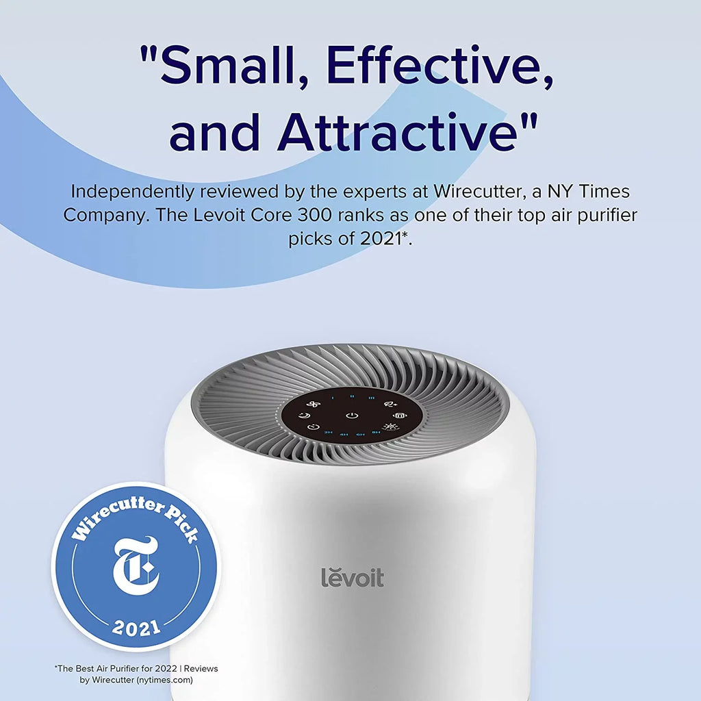 Up to 300-RAC, White for 547 Large Core ft., Rooms and sq. Allergies Purifier Levoit Asthma, Air