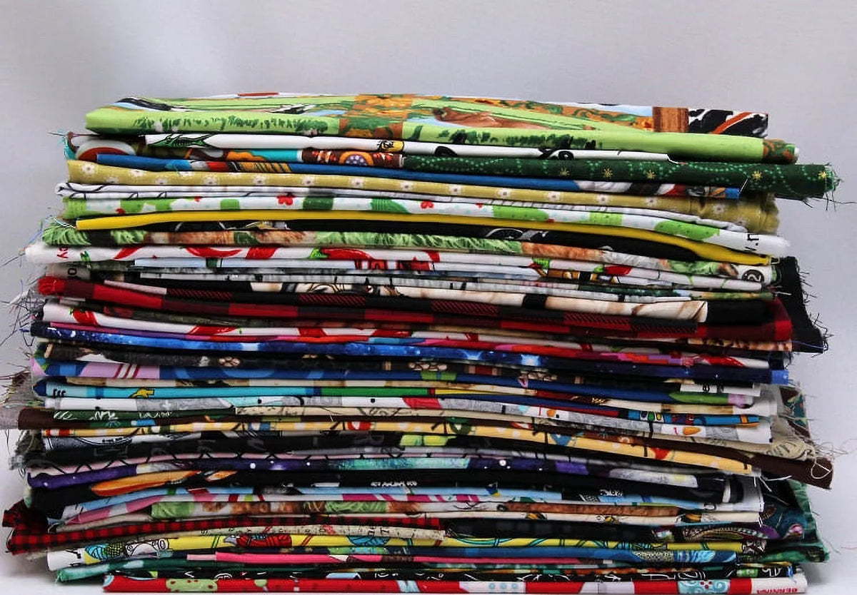Pieces by - Cotton Scrap Cotton Scrap Stash, Quality The Fabric Scraps Sold Assorted Bolt End Fabrics Quilter’s for Remnants lbs Sewing Scrappy 3 Quilting - Novelty Quilts Bag